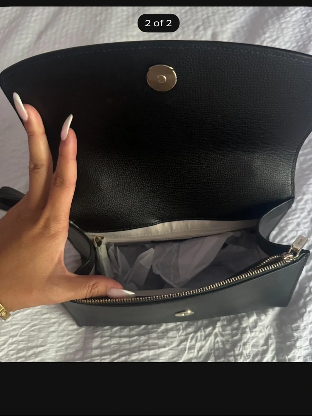 kate spade Black Pebbled Leather Satchel with Gold Hardware